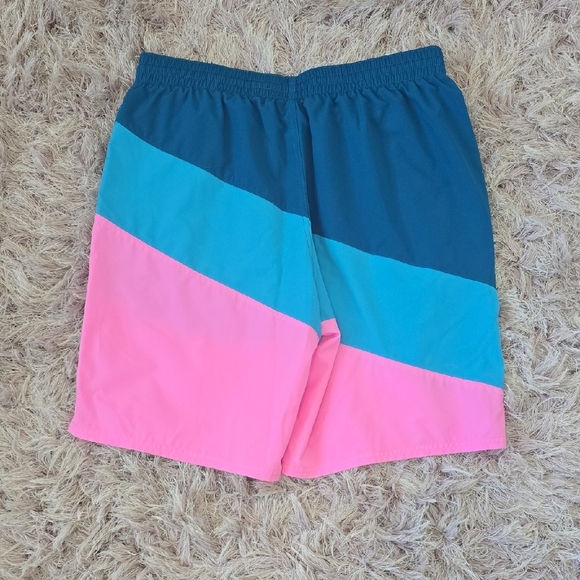 Nike Pink and Blue Swim Shorts - Picture 2 of 4